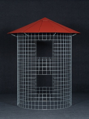 Kleiner Holzschuppen 4m3 mit Aludach - rot