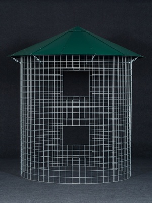 Großer Holzschuppen 6m3 mit Aludach - grün