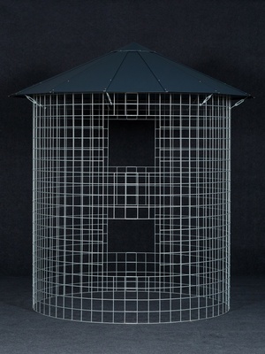 Großer Holzschuppen 6m3 mit Aludach - schwarz