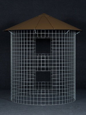 Großer Holzschuppen 6m3 mit Aludach - braun
