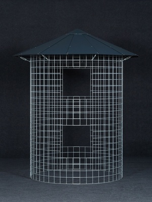 Kleiner Holzschuppen 4m3 mit Aludach - schwarz