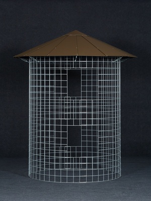 Kleiner Holzschuppen 4m3 mit Aludach - braun