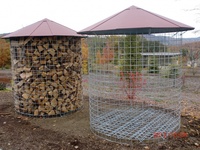 Großer Holzschuppen 6m³ mit Aludach