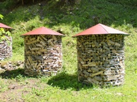 Großer Holzschuppen 6m³ mit Aludach