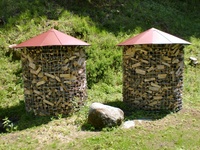 Großer Holzschuppen 6m³ mit Aludach