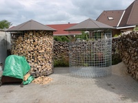 Großer Holzschuppen 6m³ mit Aludach