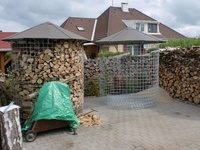 Großer Holzschuppen 6m³ mit Aludach