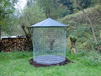 Großer Holzschuppen 6m³ mit Aludach