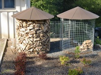 Großer Holzschuppen 6m³ mit Aludach