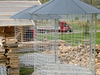 Großer Holzschuppen 6m³ mit Aludach