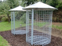 Kleiner Holzschuppen 4m³ mit verzinktem Dach