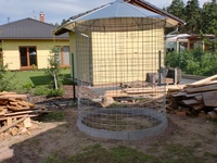 Untergrund unter den Holzschuppen 