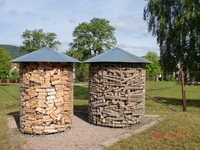 Untergrund unter den Holzschuppen 