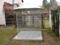 Untergrund unter den Holzschuppen 