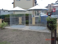 Untergrund unter den Holzschuppen 