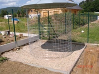 Untergrund unter den Holzschuppen 