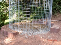 Untergrund unter den Holzschuppen 