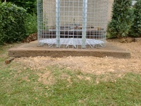 Untergrund unter den Holzschuppen 