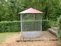 Untergrund unter den Holzschuppen 