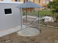 Untergrund unter den Holzschuppen 