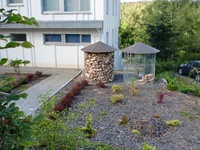 Untergrund unter den Holzschuppen 