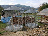 Untergrund unter den Holzschuppen 