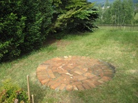 Untergrund unter den Holzschuppen 