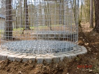 Untergrund unter den Holzschuppen 